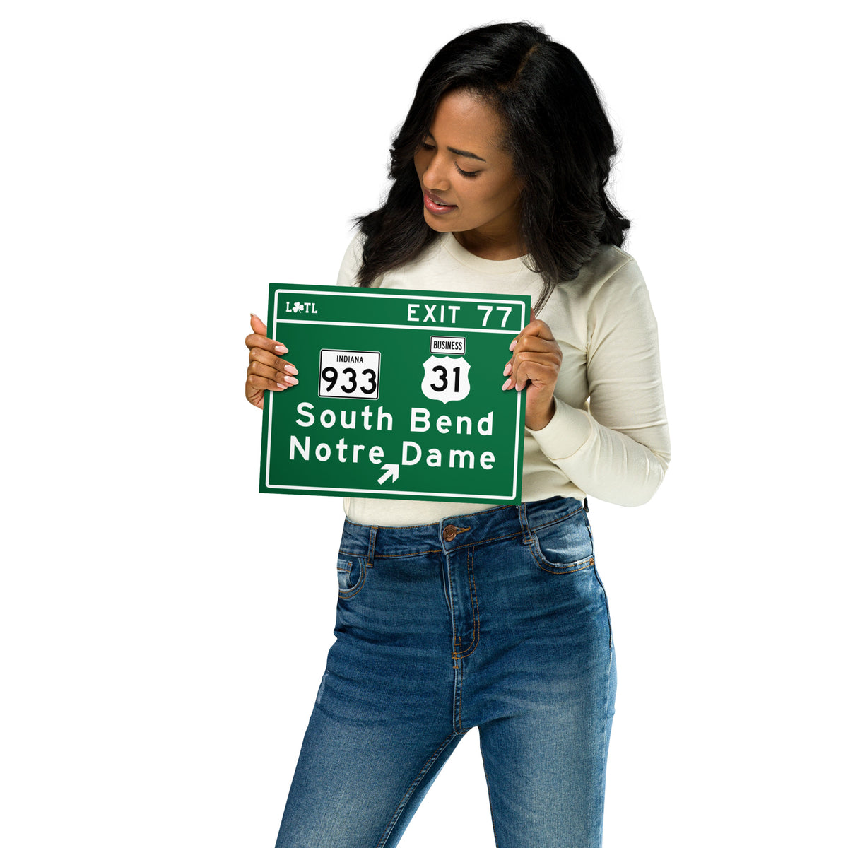 Exit 77 Metal Sign South Bend Notre Dame